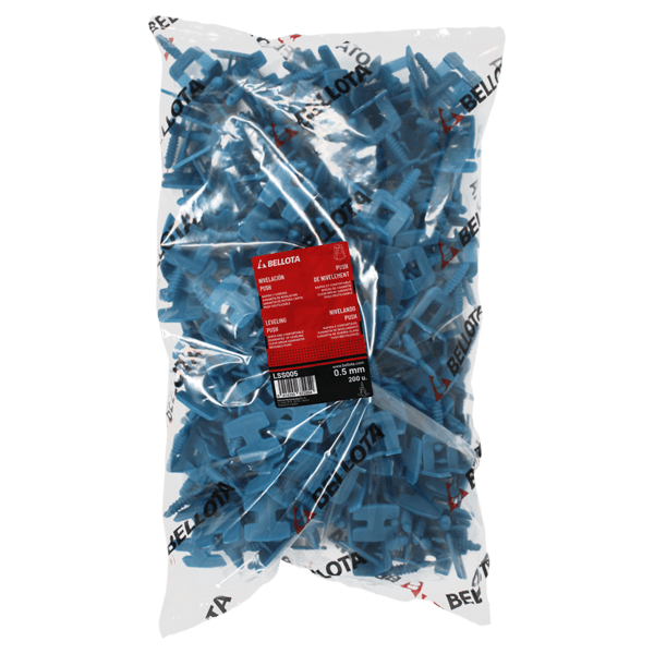 Calzo rosca 0,5 mm 200 Uds. Sistema de nivelación PUSH & LEVEL Bellota