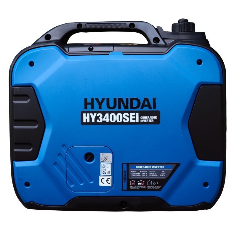 Generador electrico inverter gasolina 34kw-Hyundai hy3400sei en Alicante