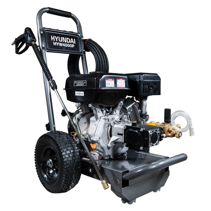 Hidrolavadora de gasolina potente hyw4000p de hyundai para limpieza profesional