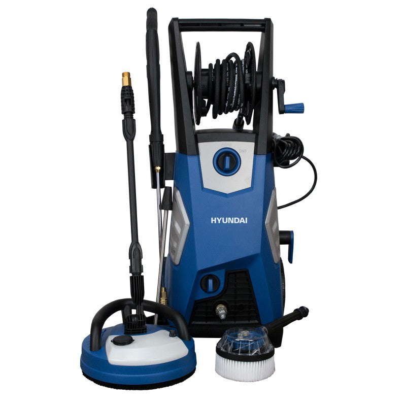 Hidrolavadora hywe17-5 electrica de hyundai con paro automatico y cepillo rotativo