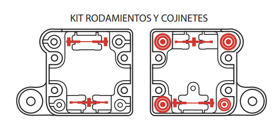 Repuesto KIT RODAMIENTOS Y COJINETES XT-120