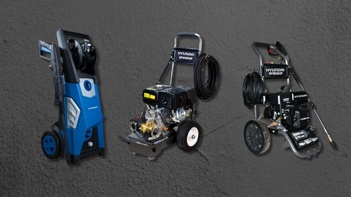 Las hidrolavadoras electricas y de gasolina de hyundai son perfectas para la limpieza del hogar y limpieza profesional de maquinaria