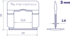 dimensiones calzo ls compact peygran 3 mm