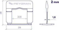 dimensiones calzo ls compact peygran 2 mm